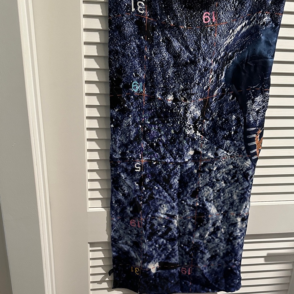 NWOT Authentic Chanel Vintage Moon Walk Constellation Square 100% Silk scarf.